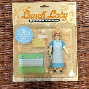 2006 Chris Farley Lunch Lady Action Figure with Accessories